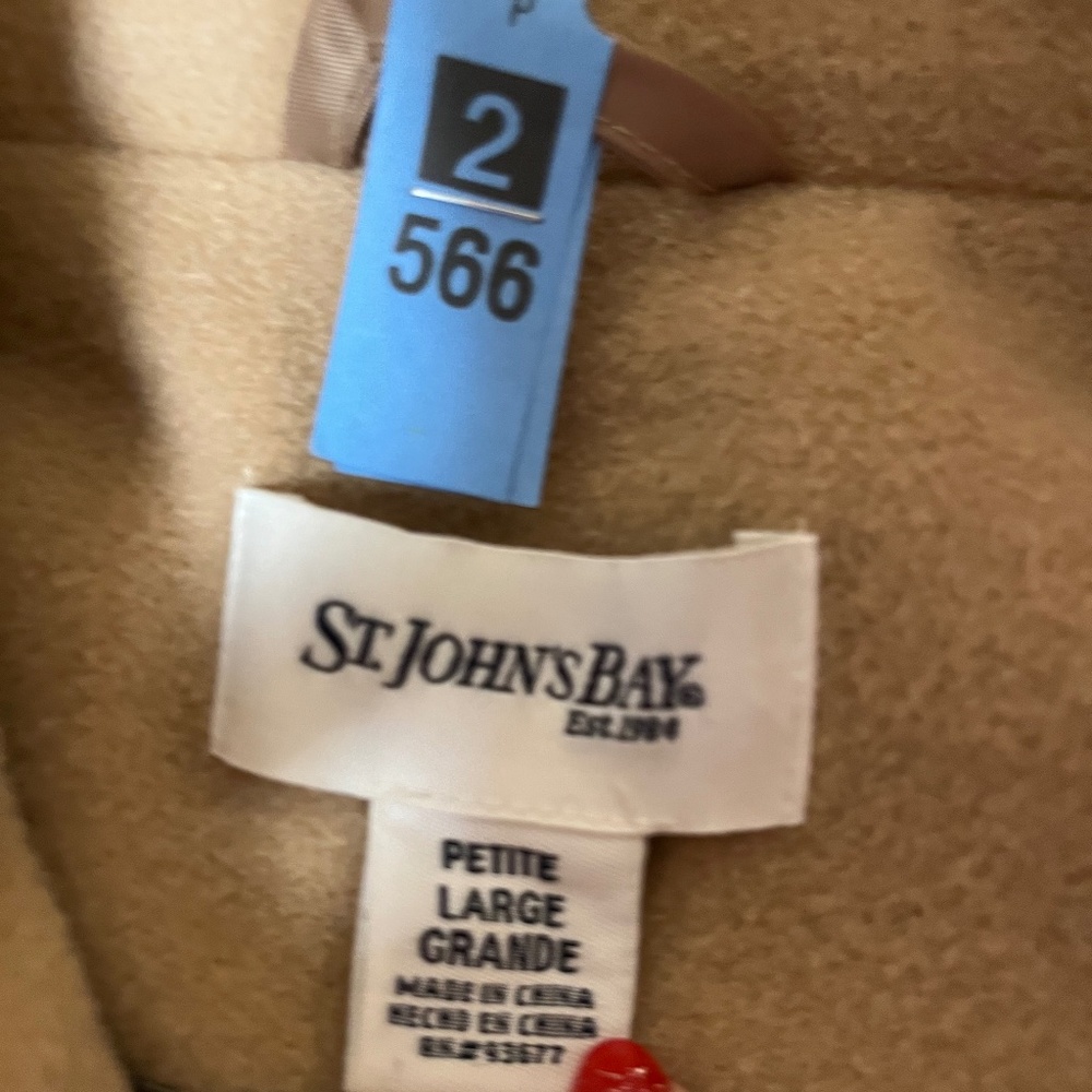 St John's Bay Dress Coat - with large reinforced brown buttons and inside pocket - Picture 5 of 16